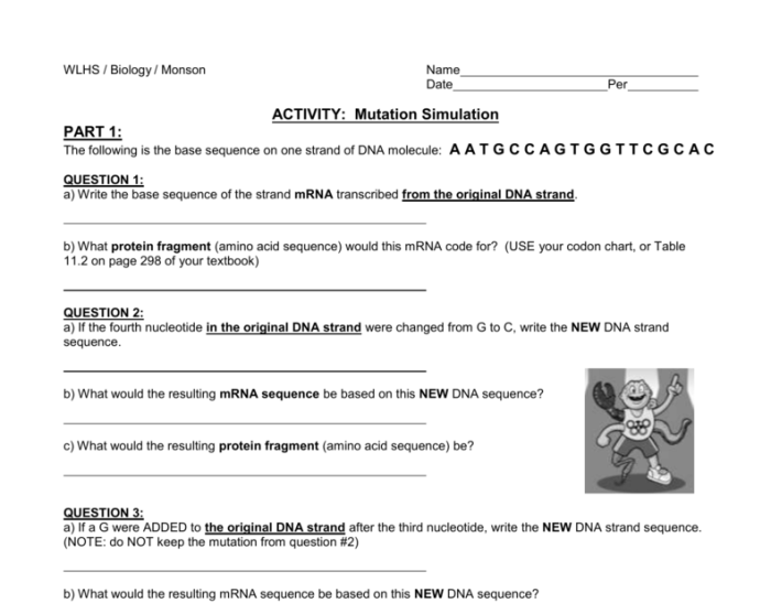 Dna mutation simulation answer key pdf