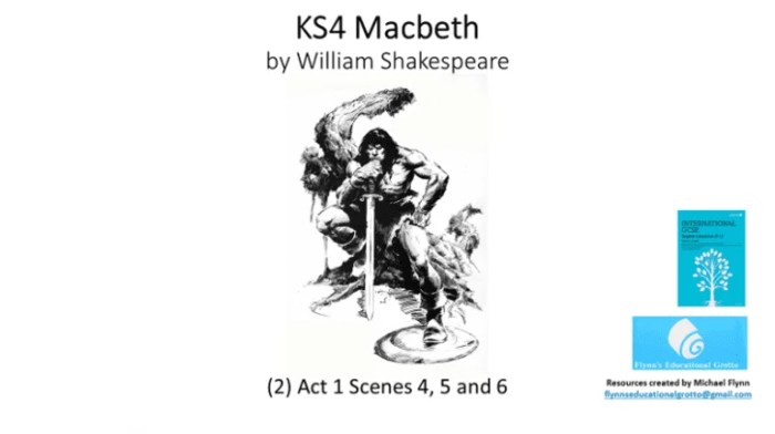 Macbeth gcse literature act scenes english