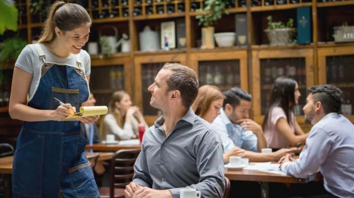 Robin works as a server in a small restaurant