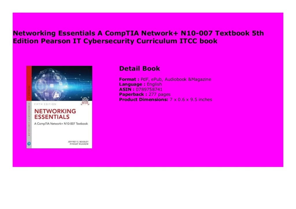 Comptia essentials textbook networking n10 4th network edition